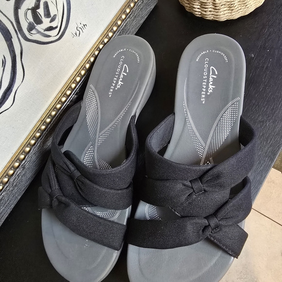 Clarks Women's Cloudsteppers Breeze Rae Cam Wedge Sandals Size 10 - Picture 2 of 7